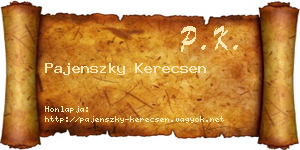 Pajenszky Kerecsen névjegykártya